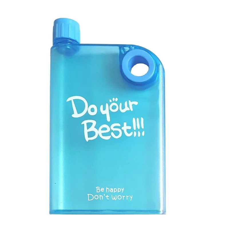 Blue Ultra Slim Notebook Style Water Bottle 380ml | Portable Memo Bottle for Travel, School & Office - Image 6