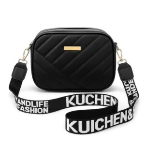 Black Leather Handbag for Girls