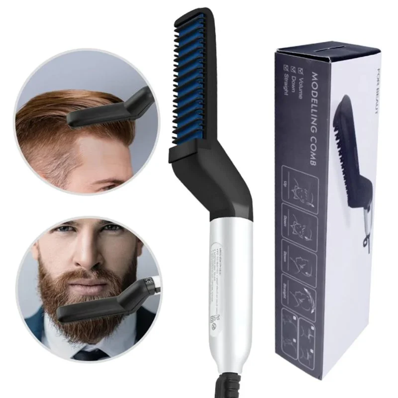 Hair & Beard Straightener Comb for Men