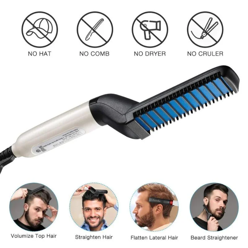 Hair & Beard Straightener Comb for Men - Image 2