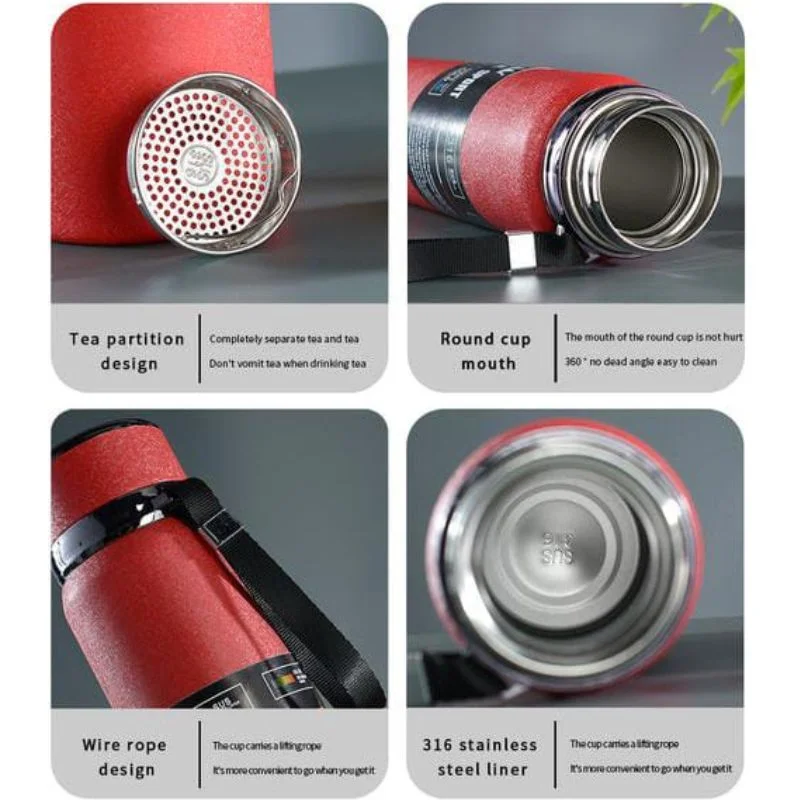 Digital Smart Vacuum 800ml Water Bottle | Stainless Steel Insulated Sports Bottle with LED Temperature Display | Hot & Cold | Random colors - Image 6