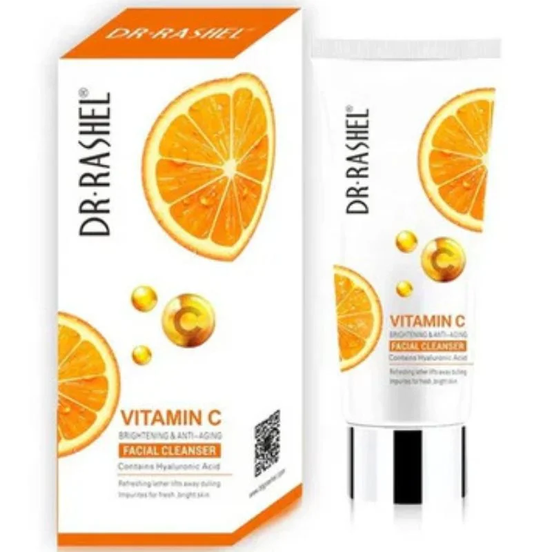 Dr. Rashel Vitamin C Brightening Facial Cleanser with Hyaluronic Acid | Deep Cleansing & Anti-Aging Formula | 80ml | Imported - Image 2