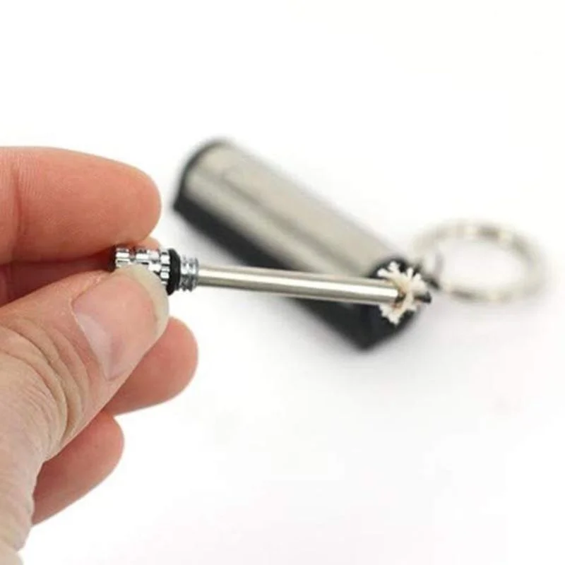 Permanent Match Striker Flint Stone Lighter with Keychain - Image 4