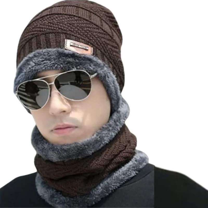 Winter Wool Cap with Neck Warmer Set - Image 3