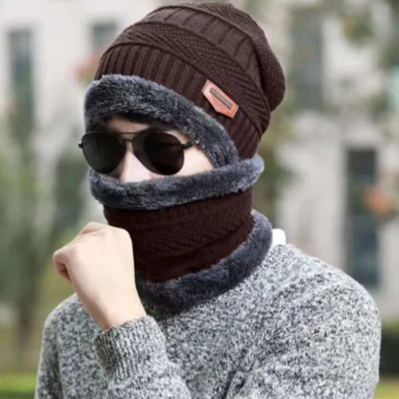 Winter Wool Cap with Neck Warmer Set - Image 2