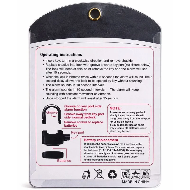 High-Security Gembok Alarm Lock - Image 6