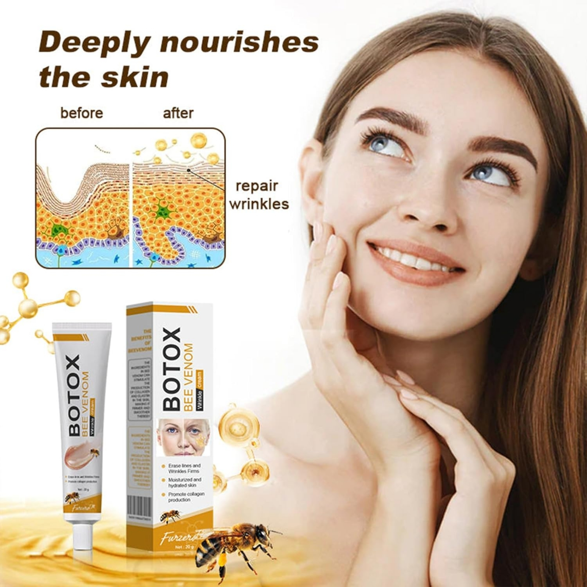 Botox Bee Venom Wrinkle Cream in Pakistan | Anti-Aging & Collagen Boosting Moisturizer - Image 2