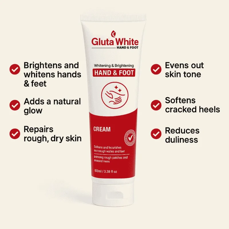 Gluta White Hand & Foot Whitening Cream 100ml - Image 3